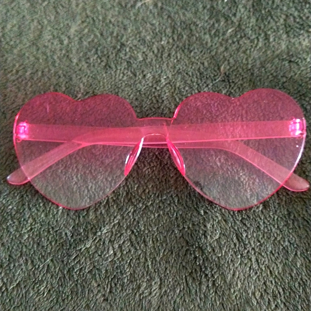 Halloween Pink Heart Sun Glasses